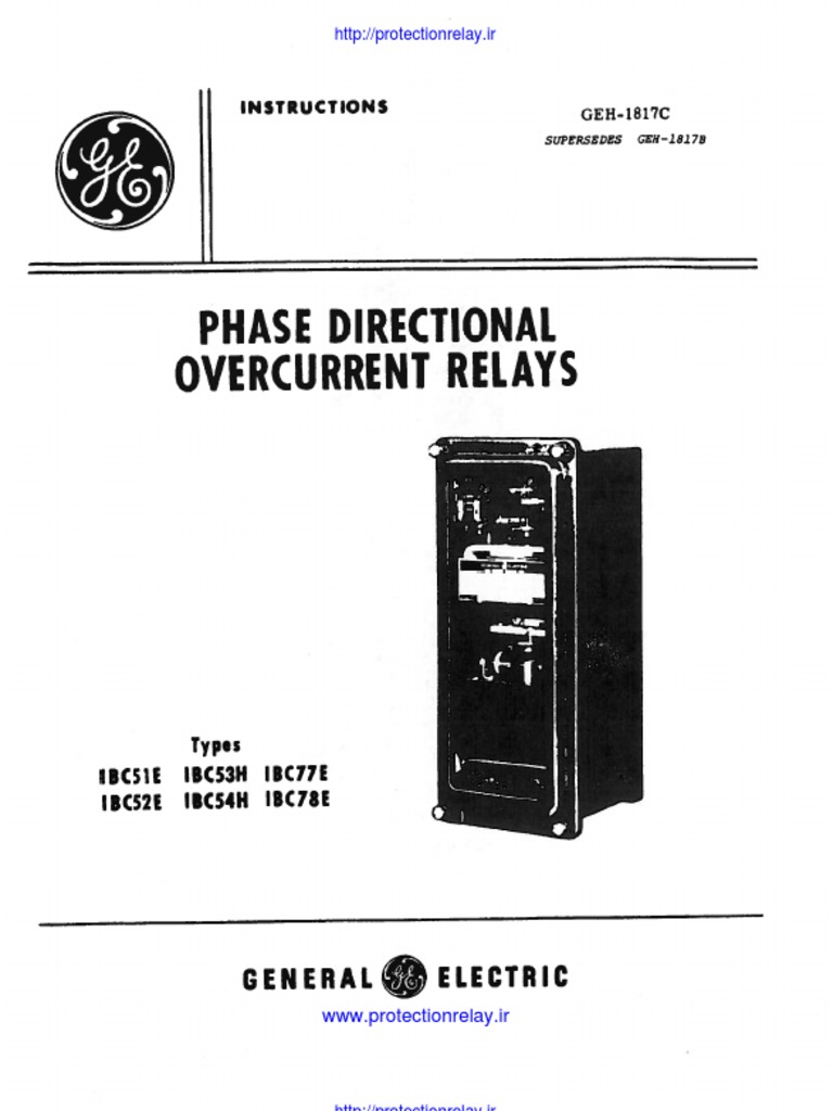GE IBC Directional Overcurrent Relay | PDF | Relay | Inductor