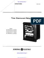 Time Overcurrent Relays: General Electr1C
