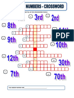 Ordinal Numbers Crosswords - 12231