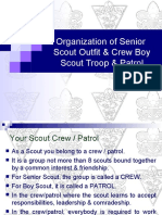 Organization of Senior Scout Outfit & Crew Boy Scout Troop & Patrol