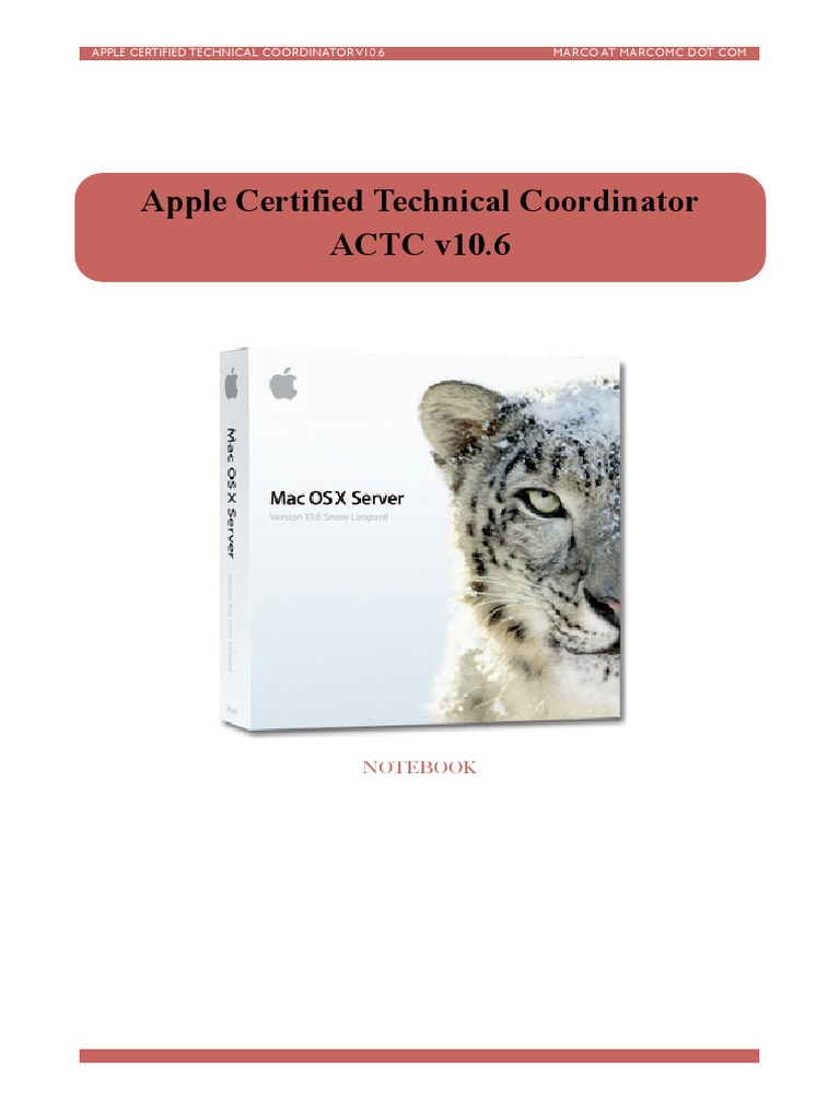 Mac OS X Server Essentials v10.6 | PDF | Installation (Computer ...