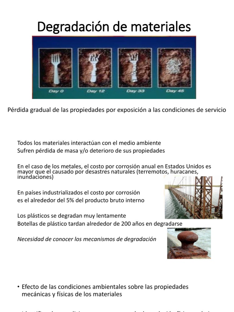 Degradación y corrosión de materiales | PDF | Corrosión | Electroquímica
