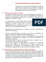 20-Pasos para Una Auditoría Interna de Calidad Efectiva