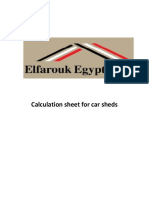 Calculation Sheet For Car Shed