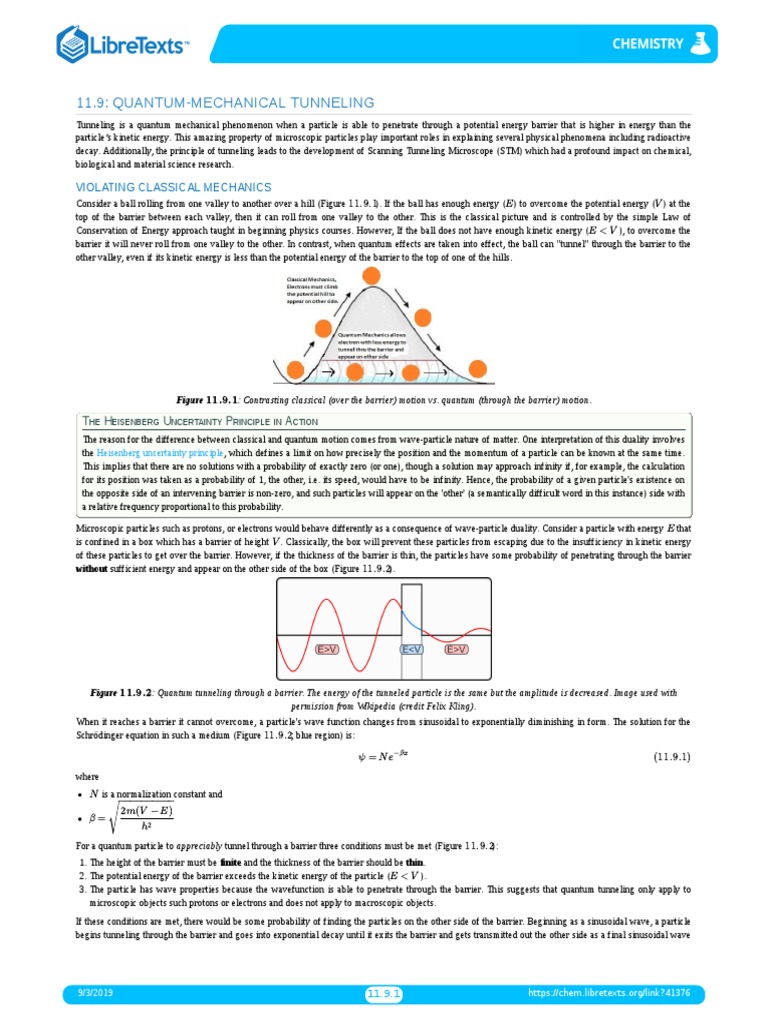 Quantum Mechanical Tunneling Explained | PDF | Quantum Tunnelling ...