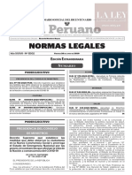 Decreto Supremo N°  116-2020-PCM