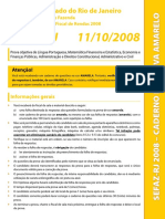 FGV 2008 Sefaz RJ Fiscal de Rendas Prova 1 Prova