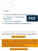 Generalidades en  Catálisis. (1)