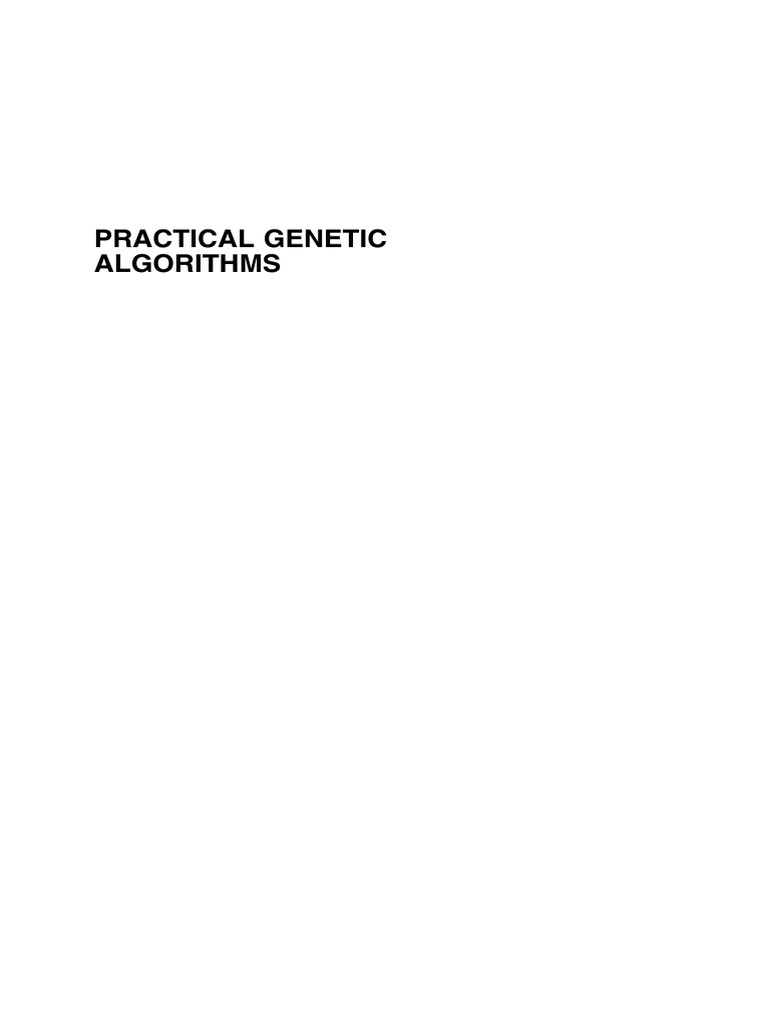 Practical Genetic Algorithms | PDF | Genetic Algorithm | Mathematical ...