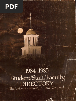 University of Iowa Student, Faculty, and Staff Directory 1984-1985 