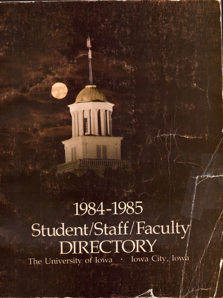 University of Iowa Student, Faculty, and Staff Directory 1984-1985 PDF Emergency Lunch photo picture