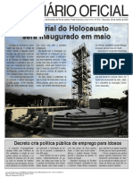 Memorial do Holocausto será inaugurado em maio