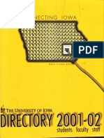 University of Iowa Student, Faculty, and Staff Directory  2001-2002