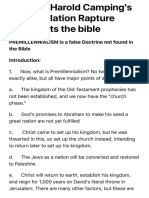 50 Ways Harold Camping's Pre-Tribulation Rapture Contridicts The Bible