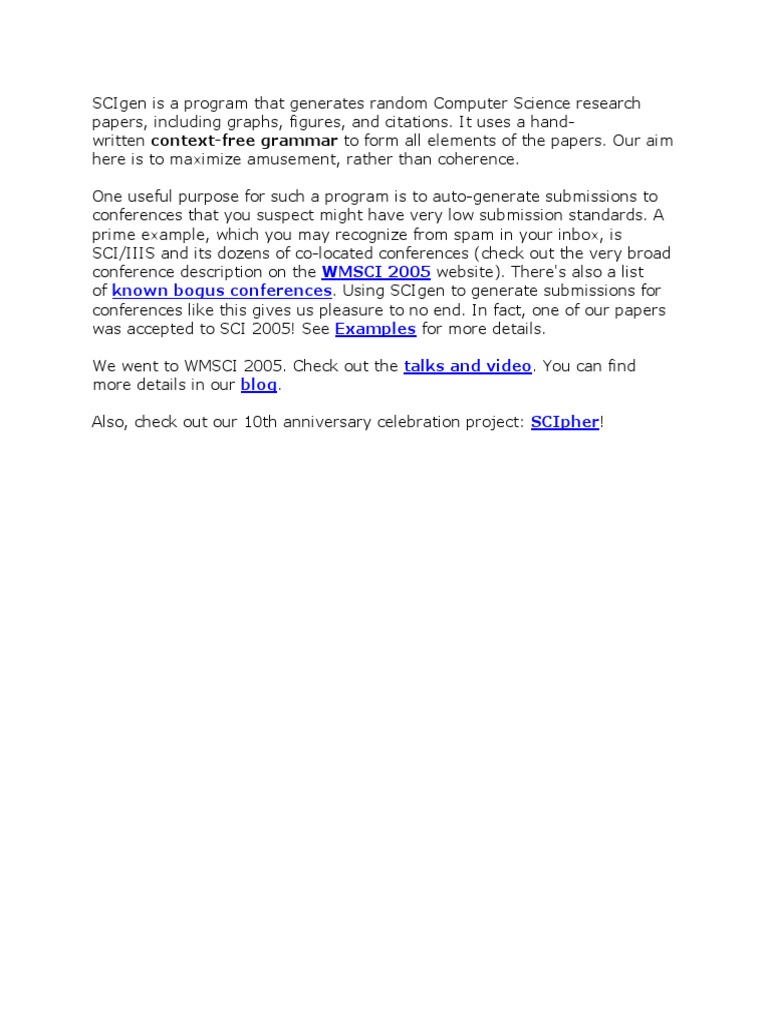 SciGen PDF | PDF | Art | Computers