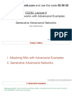 Go To: CS230: Lecture 5 Attacking Networks With Adversarial Examples - Generative Adversarial Networks