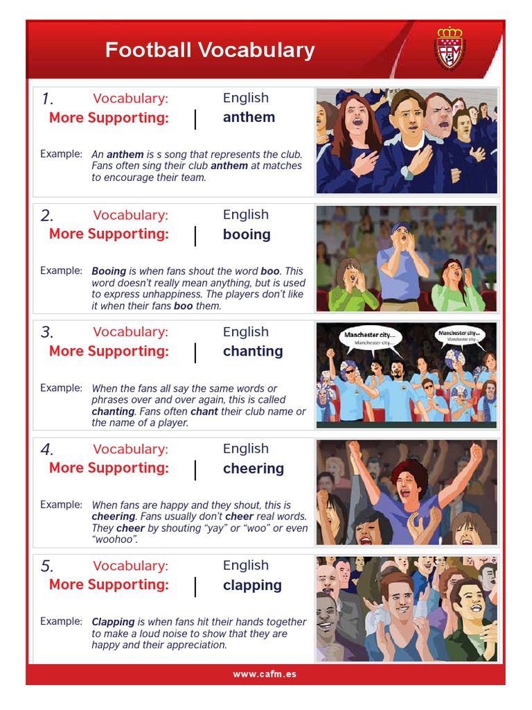 Football Vocabulary and Terminology | PDF | Association Football ...