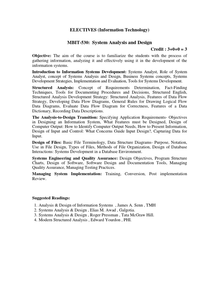 Information Technology Electives Overview | PDF | Enterprise Resource ...