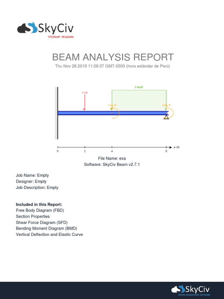 Beam Analysis Report Overview | PDF | Computers