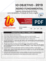 8 - 168 - 438 - 2019 - Simulado Objetivo - S1 - 8ano - 2tri - GABARITADA PDF