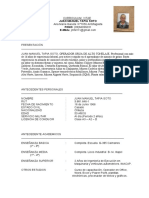 Curriculum Vitae JUAN TAPIA SOTO 31-07-19