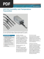 HMT310 Humidity and Temperature Transmitter: Reliable Vaisala HUMICAP® Technology Chemical Purge