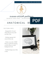Anatomical Brain Cross Stitch Pattern - Created by Ugly Duckling House