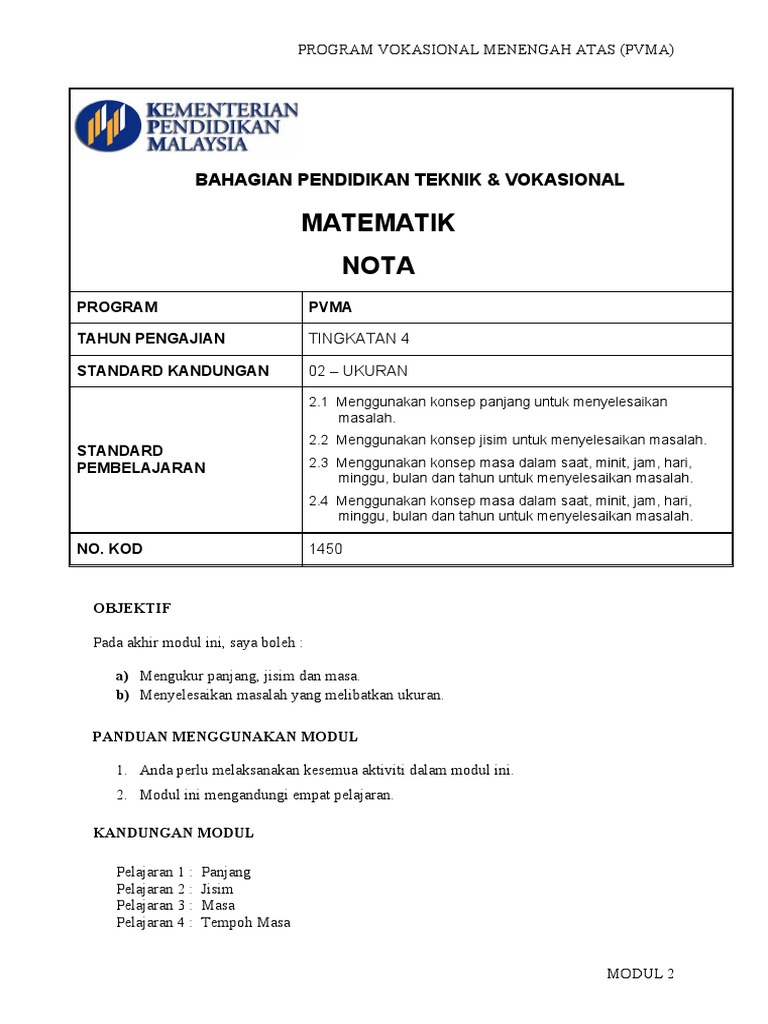 Nota 2 Ukuran Pdf