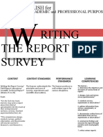 Nglish For: Riting The Report Survey