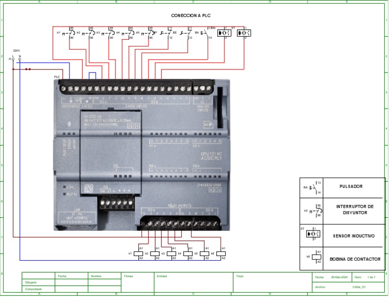 Conexion A PLC | PDF | Componentes eléctricos | Ingenieria Eléctrica