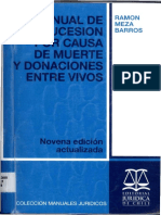 Manual de La Sucesion Por Causa de Muerte Ramon Meza Barros
