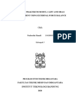 Laporan Praktikum Modul 1 Lift and Drag Measurement Using External Force Balance