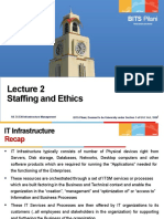 BITS Pilani lecture on staffing IT infrastructure and business ethics