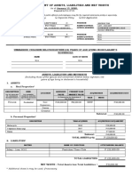 Sworn Statement of Assets, Liabilities and Net Worth