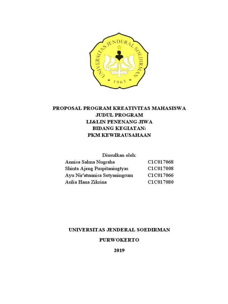 Proposal PKM Kewirausahaan Lilin Aromaterapi | PDF | Karier ...