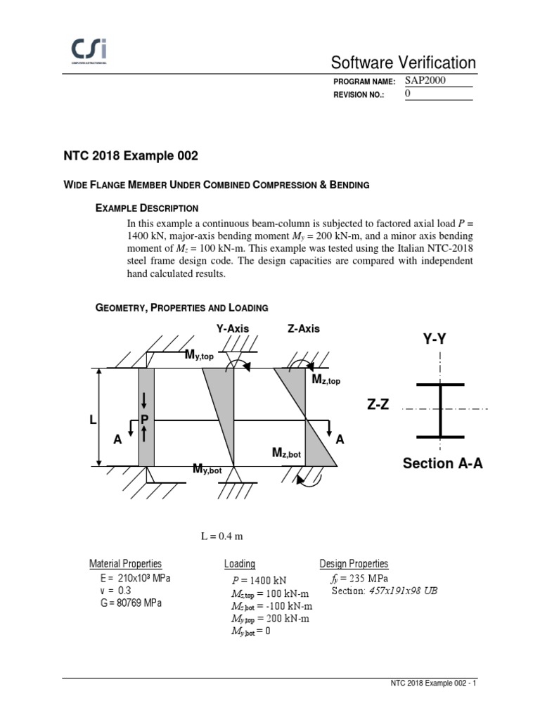 NTC 2018 Example 002 | PDF | Bending | Buckling