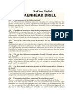 Birkenhead Drill: Lesson:2 First Year English