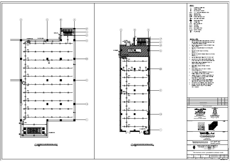 Fire Fighting Layout Plans - Jeddah | PDF