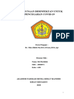 Siti Masfufah Akademifarmasimitrasehatmandirisidoarjo - Penggunaan Desinfektan Untuk Pencegahan Covid19