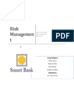 Risk Management term report at Soneri Bank 
