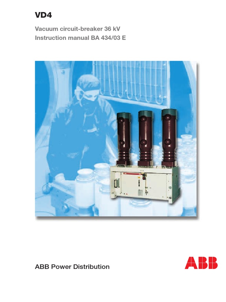 ABB VD4 VCB 33KV Catalogue PDF Switch Alternating Current