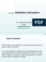 Solar Radiation Calculation: Dr. Mohamad Kharseh