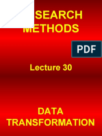 RMM Lecture 30 Data Transformation A