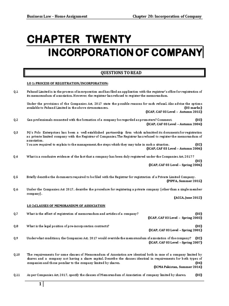 Incorporation & Name Change Guide | PDF | Limited Company | Corporate Law