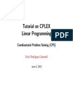 Tutorial On CPLEX Linear Programming: Combinatorial Problem Solving (CPS)