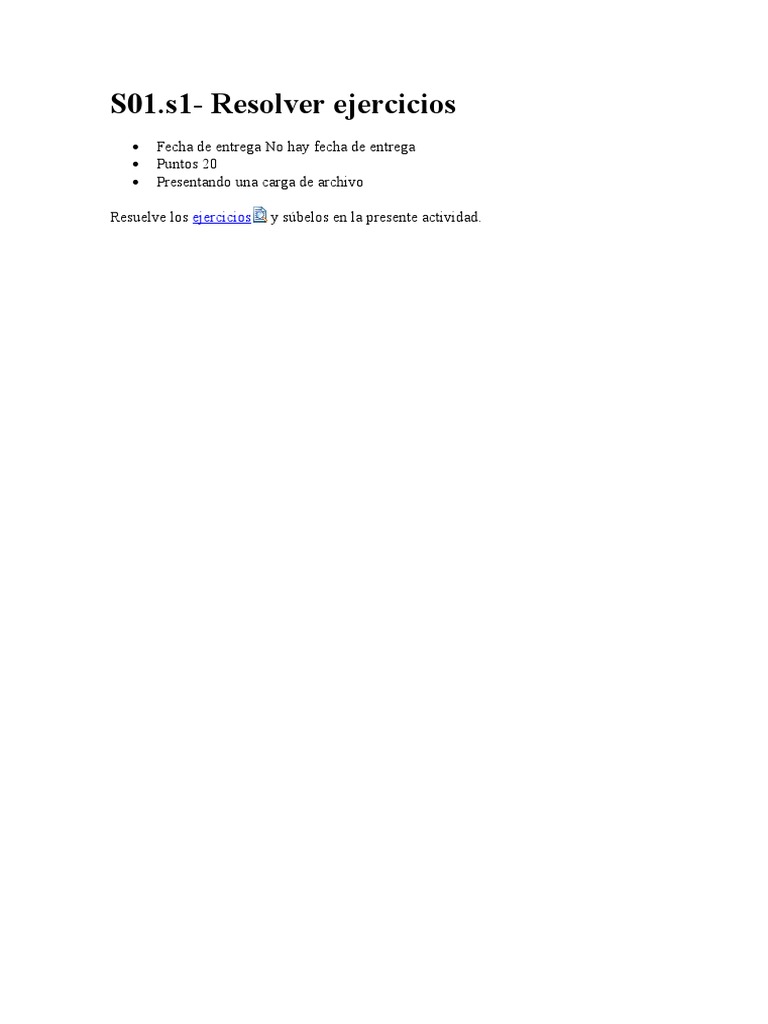 Resolver Ejercicios | PDF