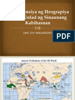 Impluwensiya NG Heograpiya Sa Pag-Unlad NG Sinaunang Kabihasnan