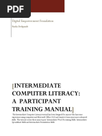 Intermediate Computer Literacy: A Participant Training Manual