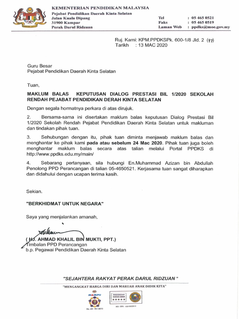 Makluman Dialog Prestasi