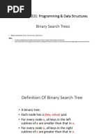 Binary Search Trees: Welcome To CS221: Programming & Data Structures